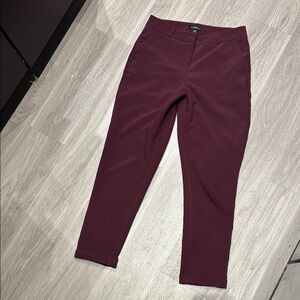 LE CHATEAU Burgundy Slim Fit Trousers, 6
